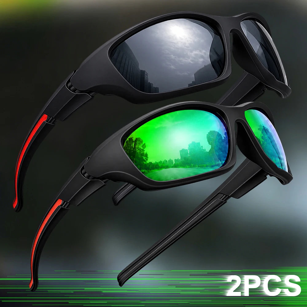 2pcs Advanced Cool Fantasy Polarized Surround Fashion Sunglasses,Men&