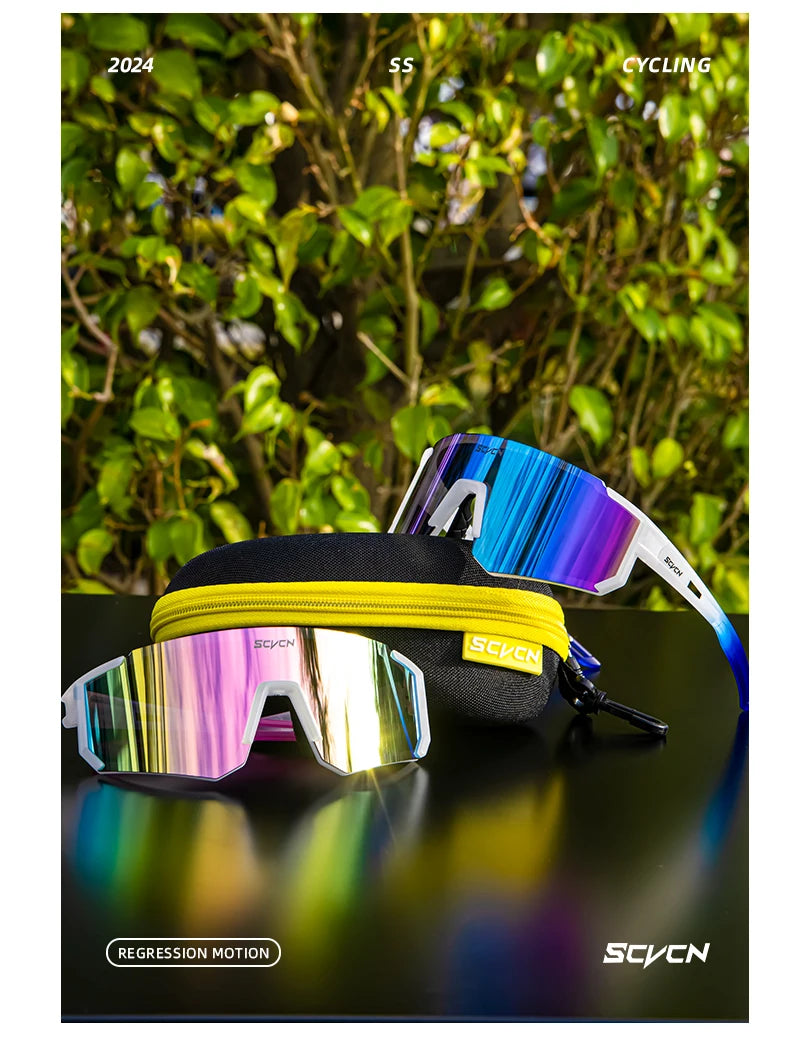 SCVCN Y2K Cycling Sunglasses – UV400 Polycarbonate Road Bike Glasses for Men &amp; Women | Street, Driving, Hiking, Golf