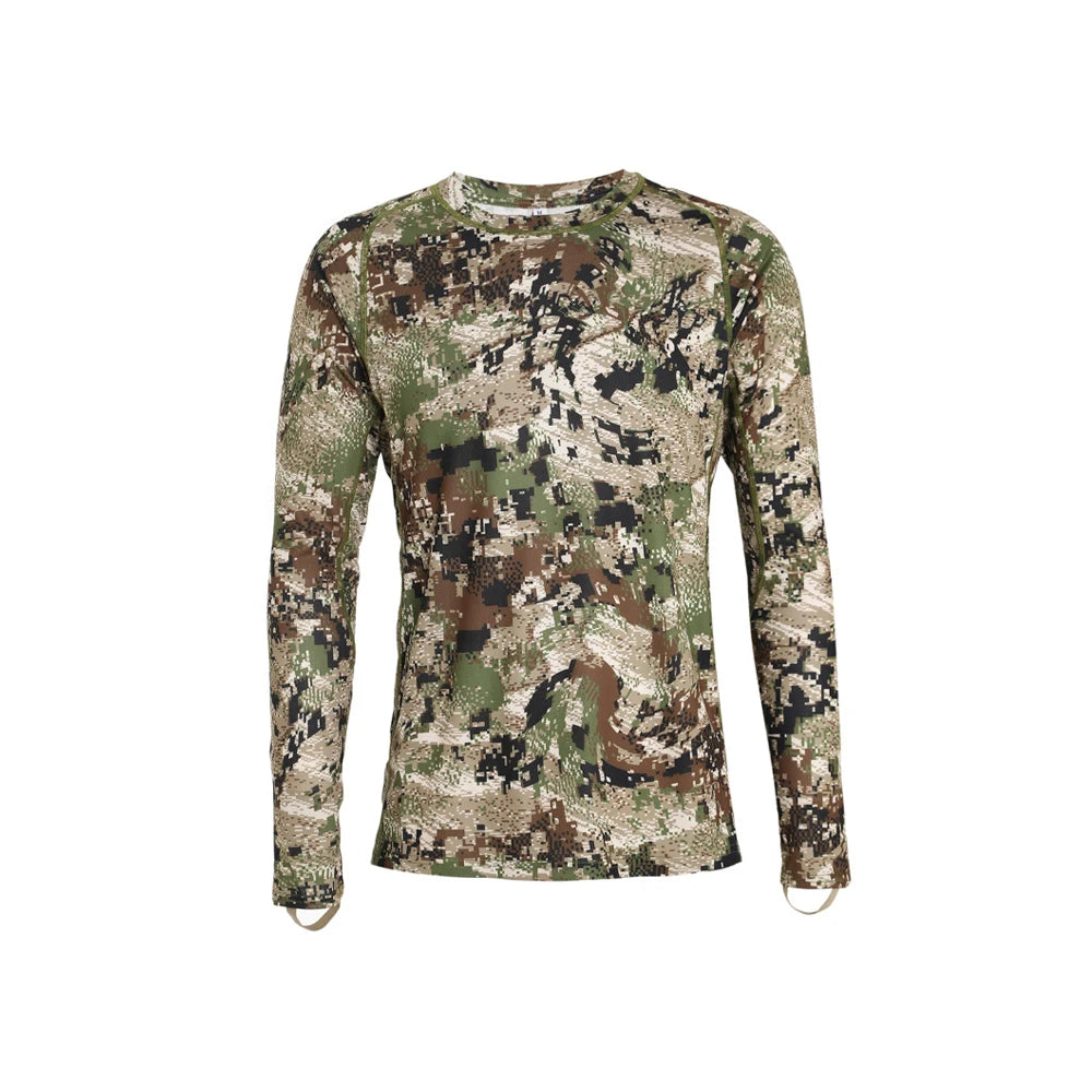 Long Sleeve Hunting Fishing Pullover, Polyester Camouflage, Anti-bacterial, Quick Dry, Sweat, High-grade, Autumn