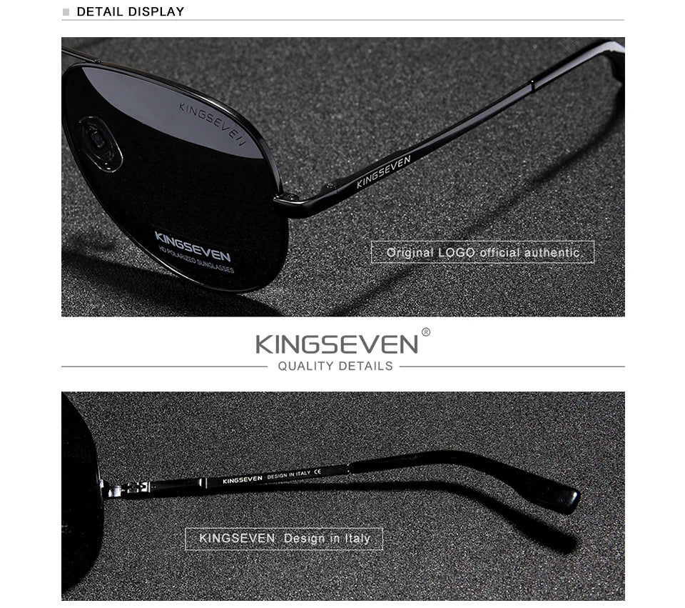 KINGSEVEN Photochromic Polarized Pilot Sunglasses – Men&