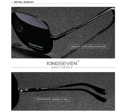 KINGSEVEN Photochromic Polarized Pilot Sunglasses – Men&