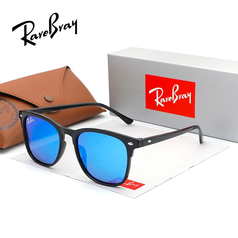 Square Polarized Sunglasses – Unisex Rivet Frame Anti-Glare UV400 Driving Shades