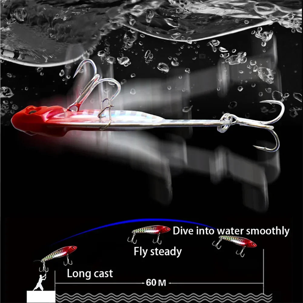 GOBAIT VIB Metal Jig Fishing Lure – Sinking Vibration Blade Bait | 7g–20g | Pike, Bass &amp; Trout