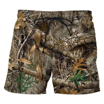 Camouflage Leaf 3D Print Sport Quick-dry Breathable Men Women Pant Outdoor Street Casual Fashion Loose Run Fitness Shorts Summer