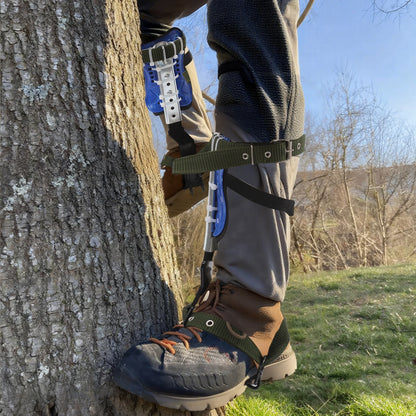 Professional Tree Climbing Spikes Kit 330lb Capacity Steel Spurs with Adjustable Straps &amp; Safety Gear for Arborists &amp; Hunters