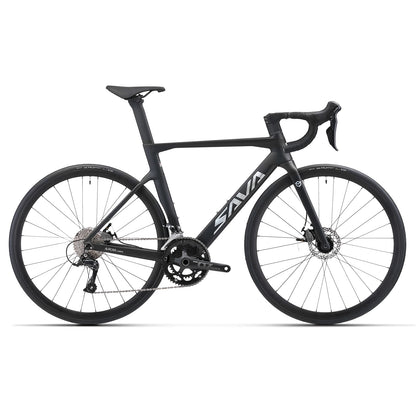 SAVA Carbon Fiber Racing Road Bicycle Carbon Frame Bicycle Integrated Handlebar SHIMANO 18-Speed Adult Competition Bicycle
