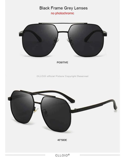 CLLOIO Classic Photochromic Sunglasses Men Women Polarized Driving Shades Sun Glasses Travel Anti-glare Chameleon Glasses