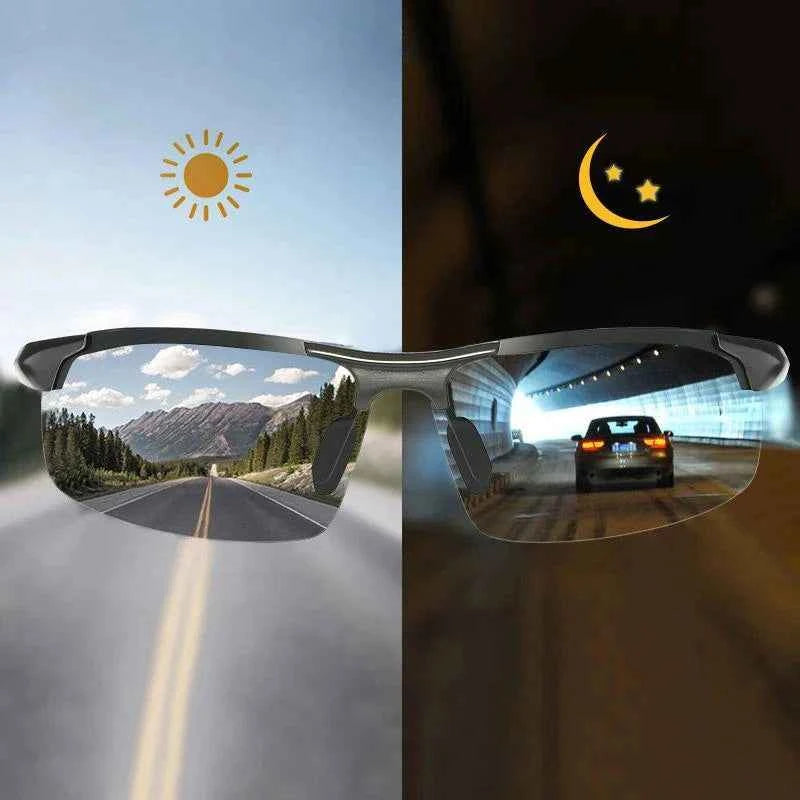 SZTZX Rimless Photochromic Sport Sunglasses – Polarized UV400 Cycling &amp; Driving Goggle