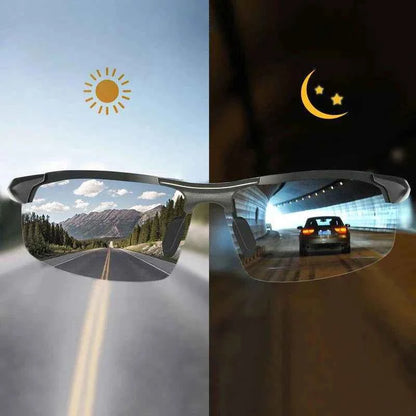 SZTZX Rimless Photochromic Sport Sunglasses – Polarized UV400 Cycling &amp; Driving Goggle
