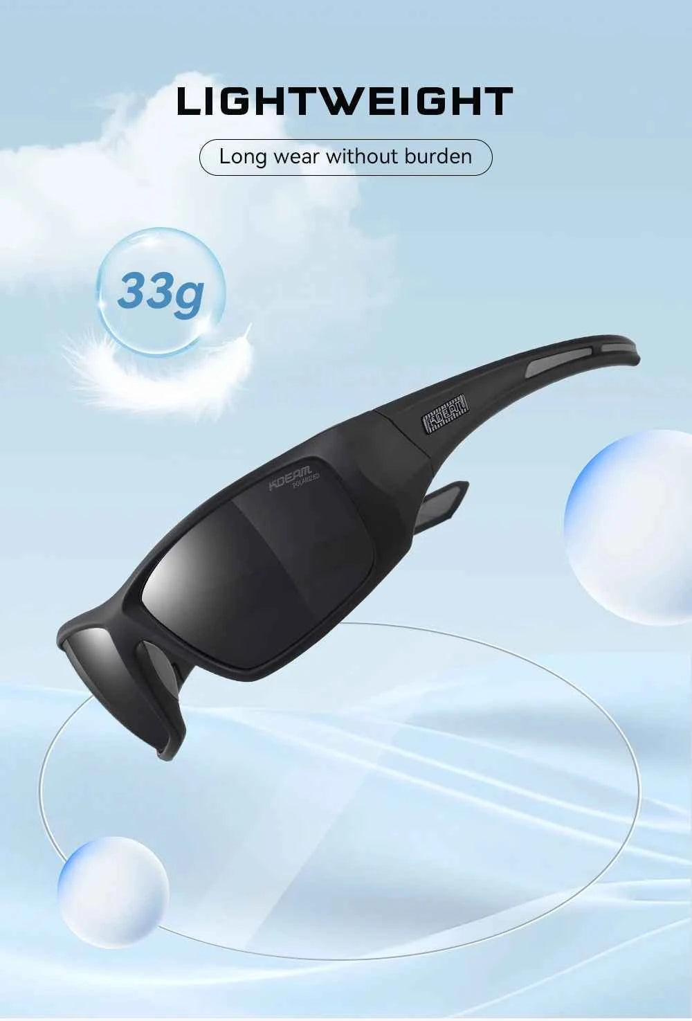 KDEAM High Quality TR90 Material Riding Sunglasses Men&