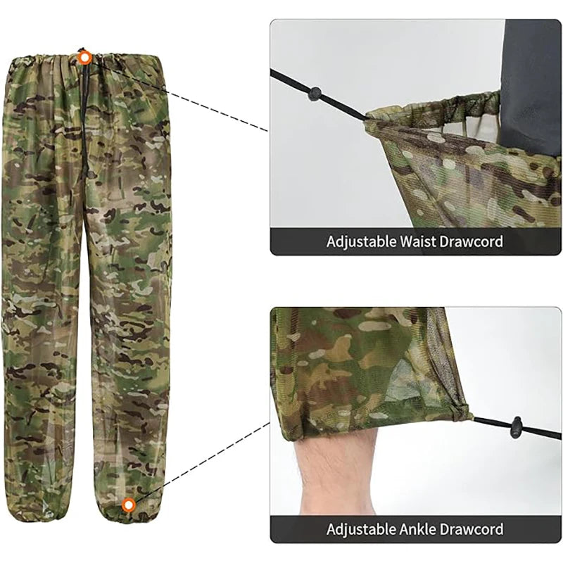Camouflage Hooded Ghillie Suit – Mosquito-Proof Hunting &amp; Outdoor Clothing for Men &amp; Women