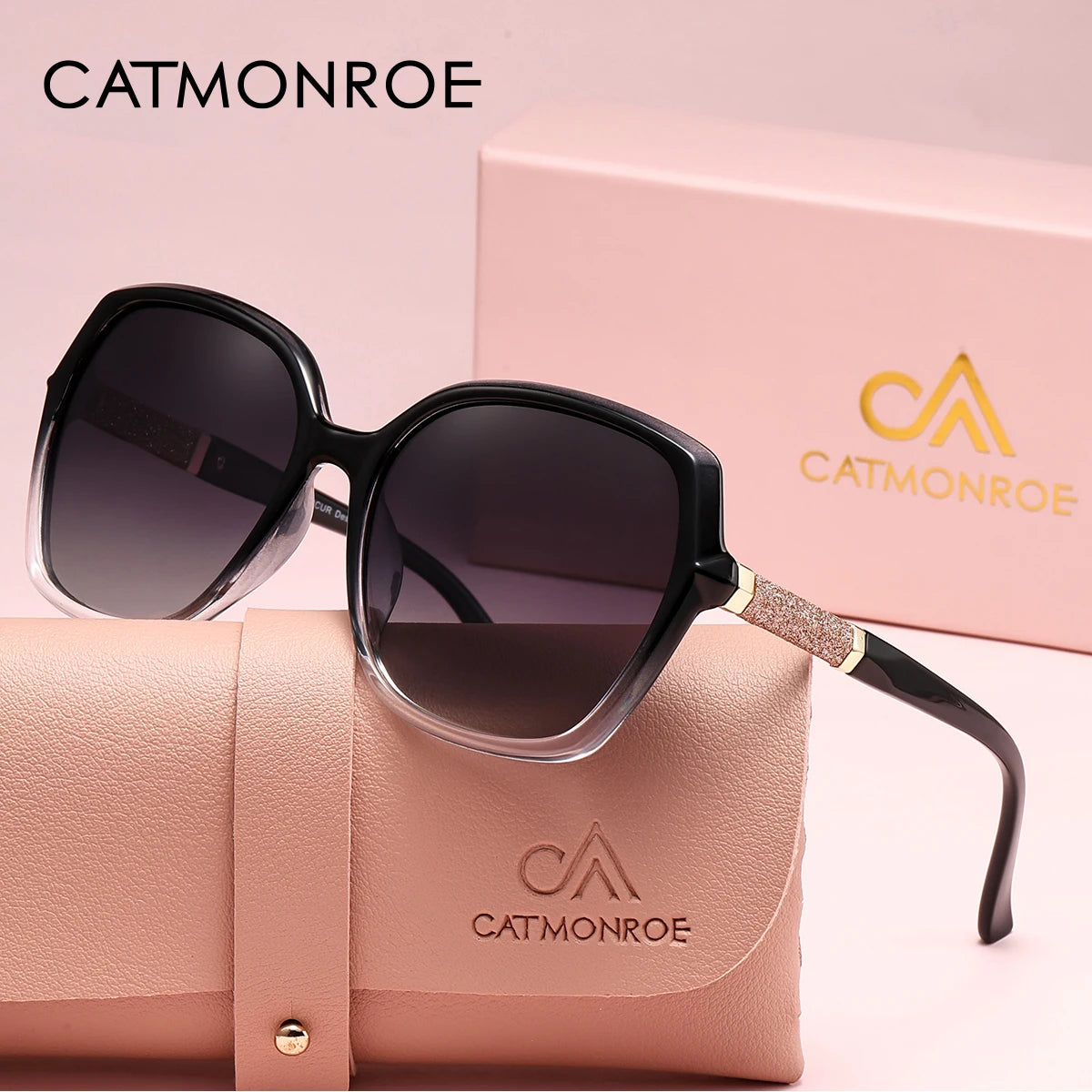 CATMONROE 2119 Polarized Butterfly Sunglasses – PC Frame, UV400, Women