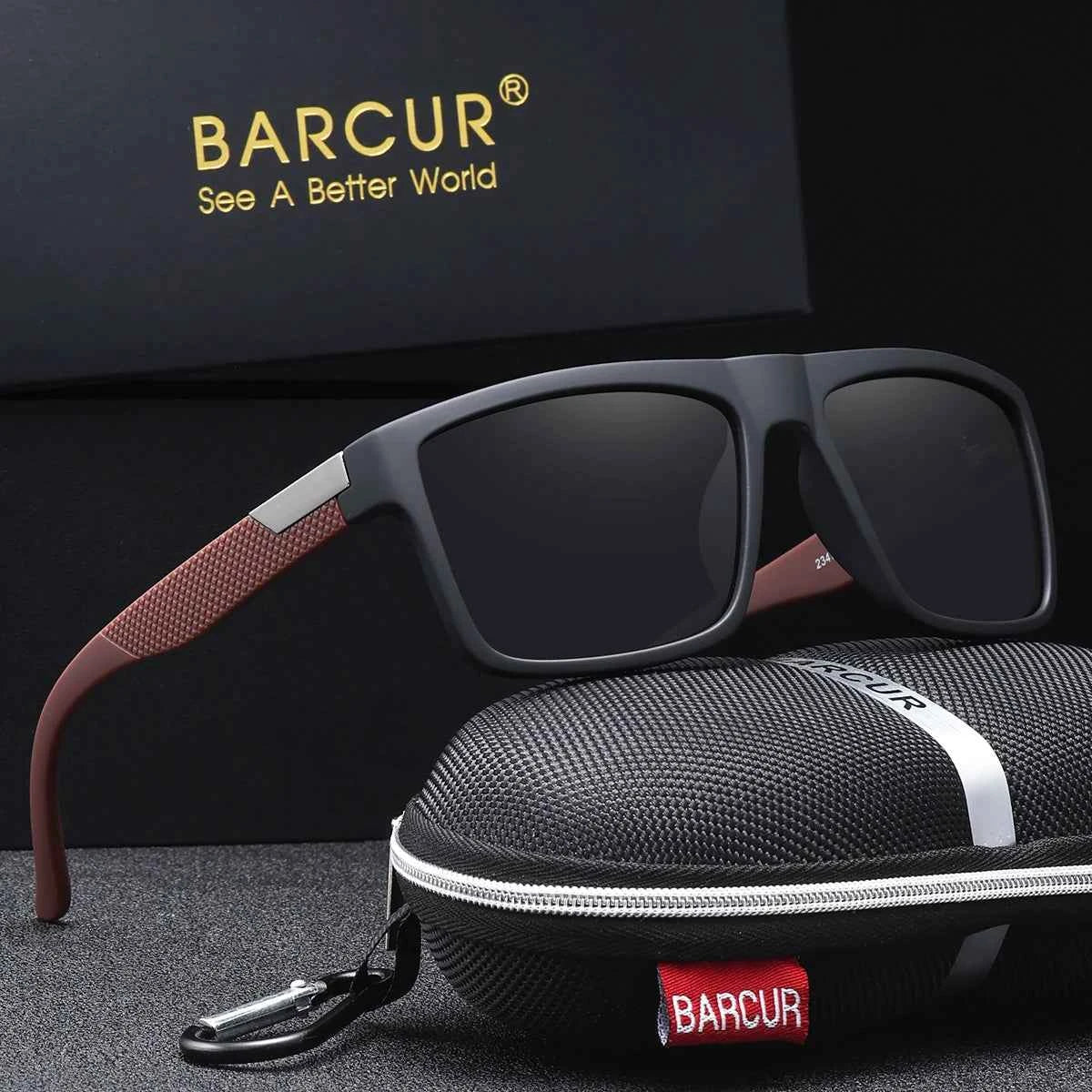 BARCUR Business Style Polarized Sunglasses – UV400 Square Frame for Daily Travel