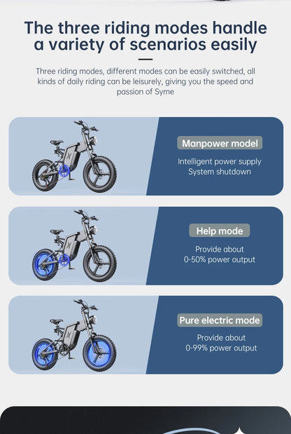 EKX X20 Electric Bicycle 48V 35AH Lithium Battery Adult Mountain Ebike 20 Inch Mountain Electric Men&