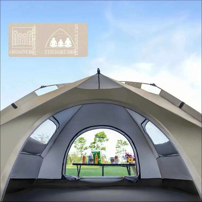 Small Silver Compact Auto-Tent - Quick 60-Second Setup Sunshade for 3-4 People, All-Weather &amp; Portable