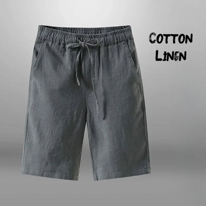 Men Shorts for Men Cotton Linen Casual Breathable Beach Shorts Men&