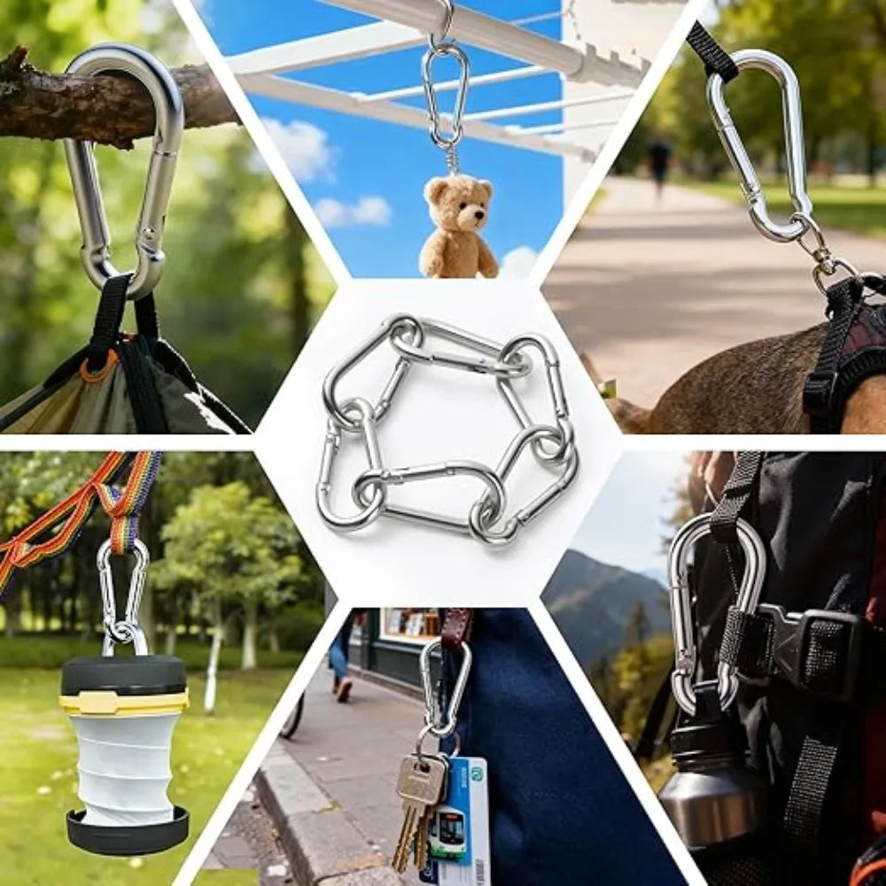 Mini Carabiner Alloy Survival Gear Camp Mountaineering Hook Outdoor Carabiner Keychain Tourist Hooks Fishing Buckle Wholesale