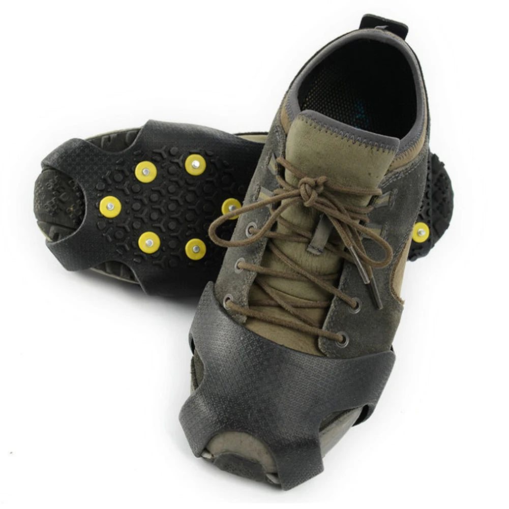 10 Teeth Climbing Crampons Anti-Slip Winter Ice Claws Unisex Mountaineering Cleats Walking Hiking Accessories