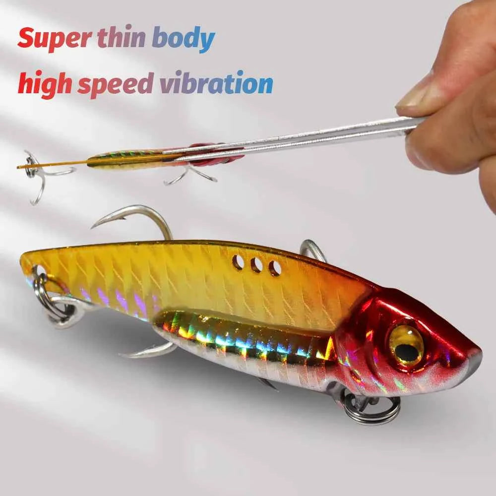 VIB 7g 10g 16g 20g Metal Jig Bait Spinner Sinking Blade Spinning Vibetion Hook Ration Pesca Sea Tackle Spinnerbait Fishing Lure