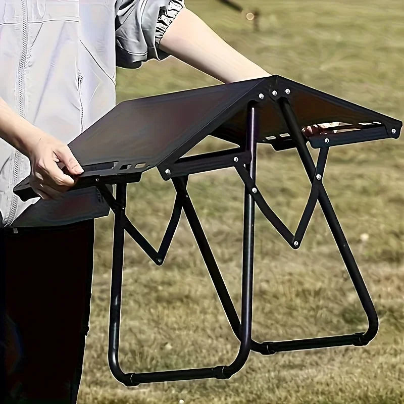 Portable Folding Stainless Steel Camping Table – Outdoor Dining for Camping, Beach &amp; BBQ