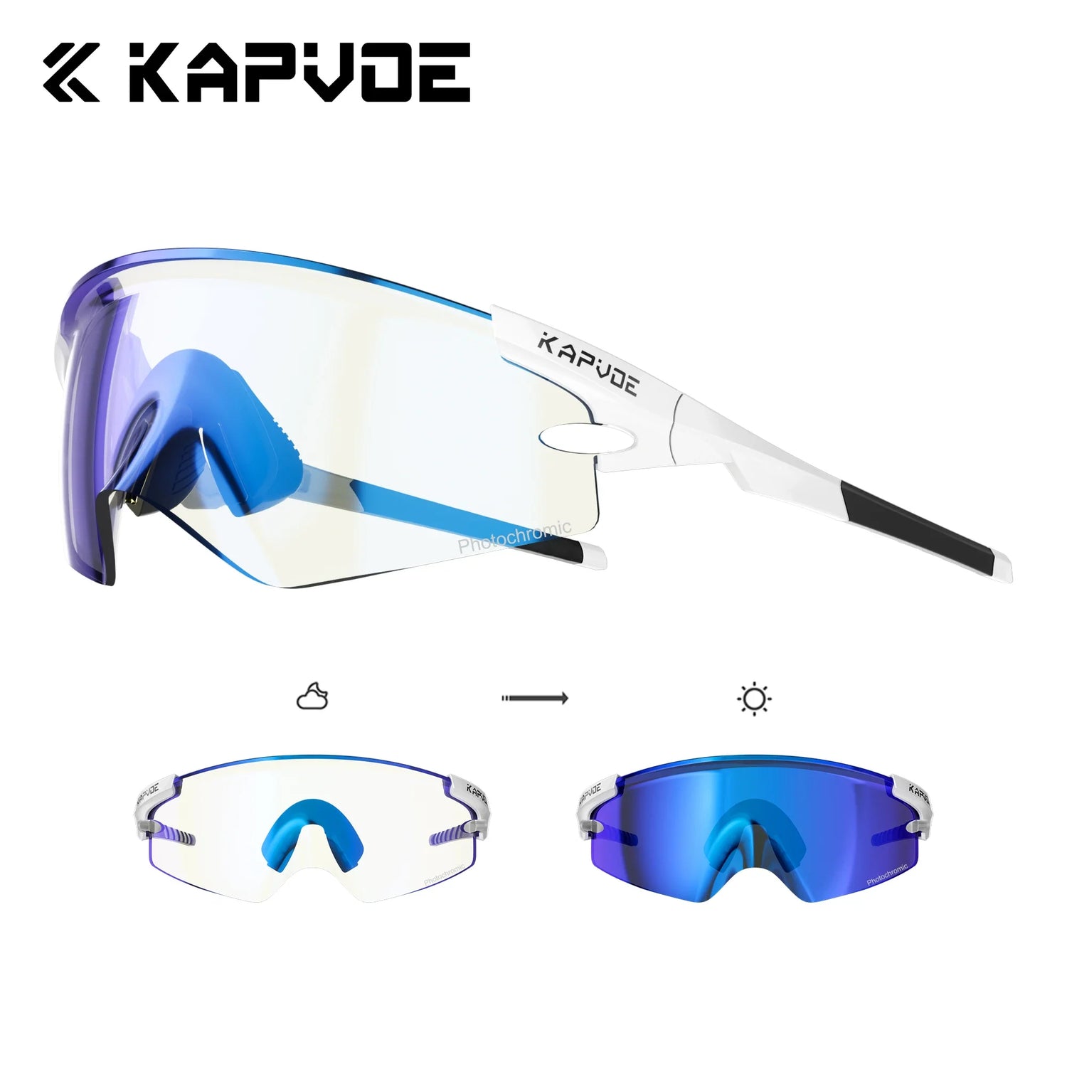 Kapvoe Man Cycling Glasses Sports Sunglasses Road Bike Mountain Bicycle Cycle Glasses Riding Goggle Sports Eyewear for Women 2026