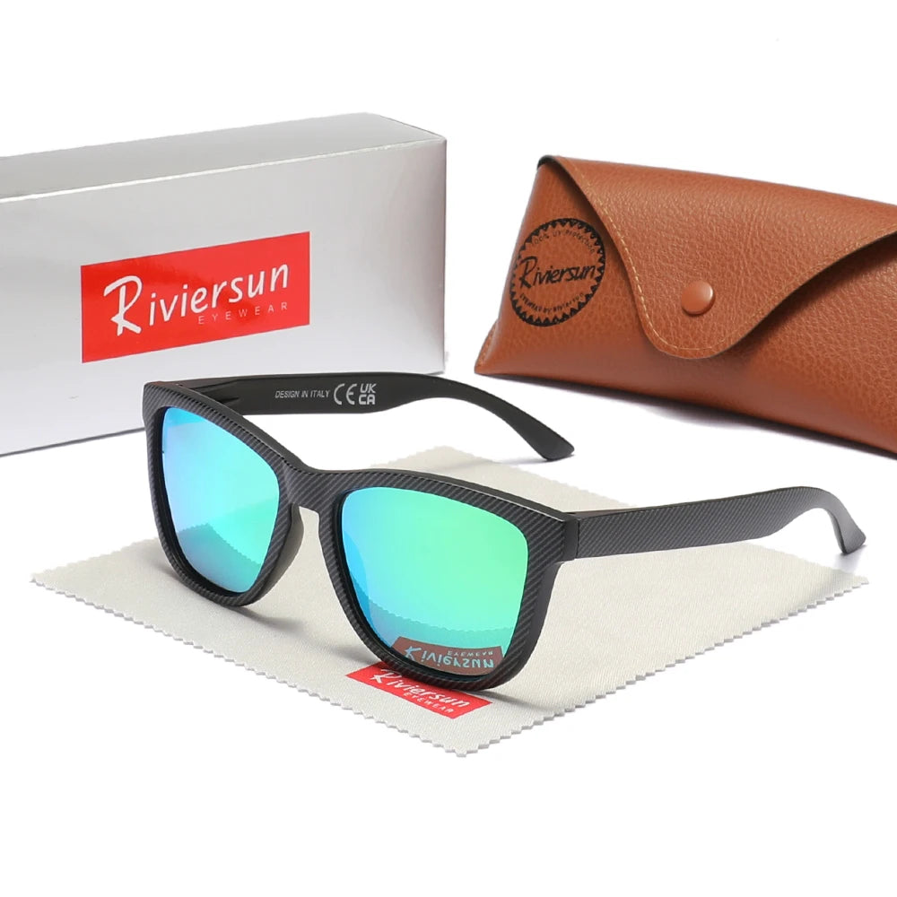 RIVIERSUN Classic Polarized Sunglasses – UV400 Unisex Retro Square Eyewear