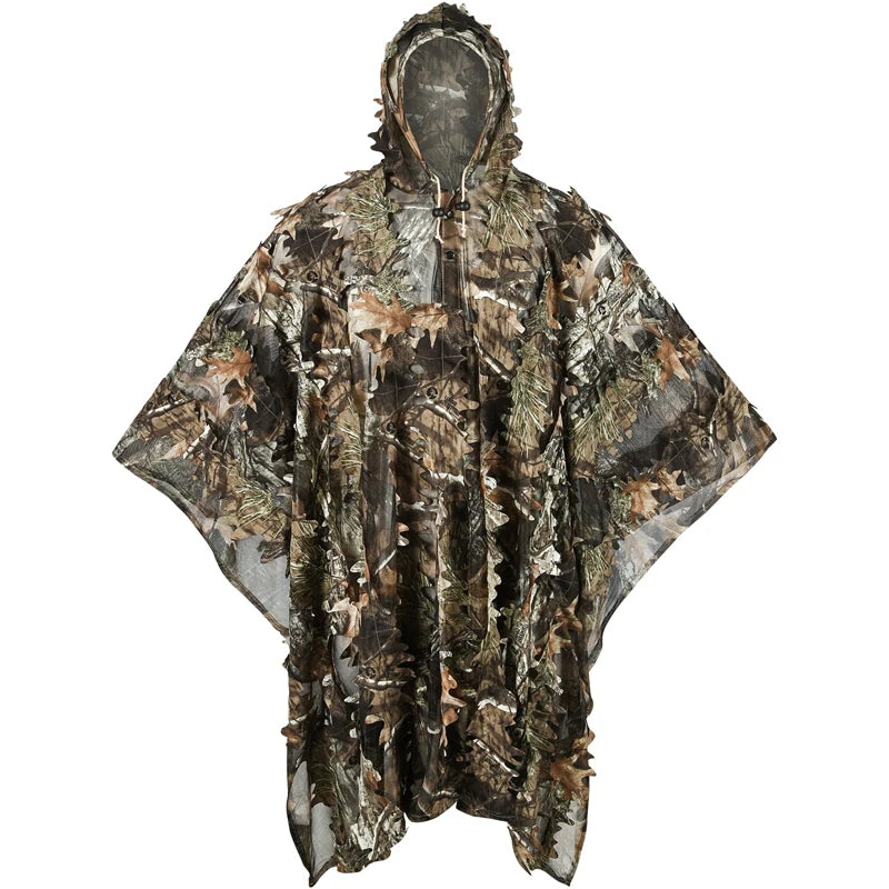 Tactical Hunting Poncho Camouflage Field Jacket – Tree Camo, L &amp; XXL
