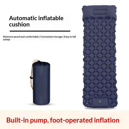 Ultralight Inflatable Camping Mattress with Pillows Built-in Pump Portable Air Sleeping Pad for Outdoor Hiking Travel Tent