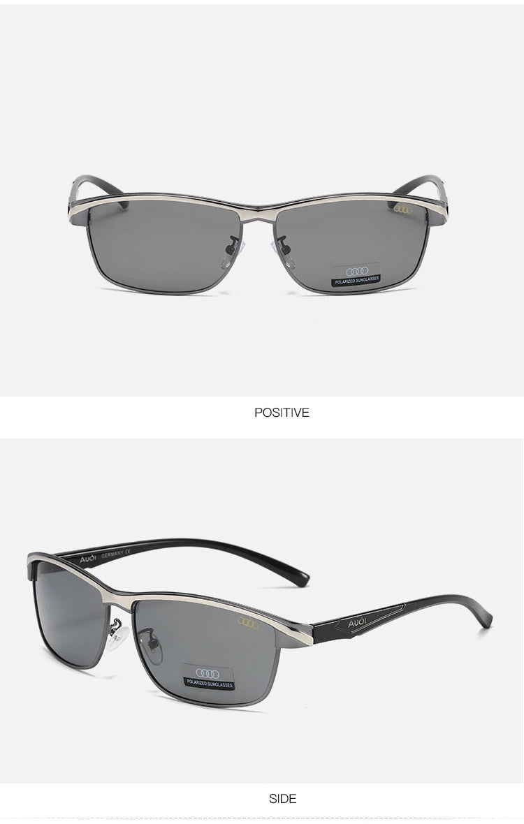 Audi Polarized Sunglasses – Men’s UV400 TAC Lens Anti-Glare Rectangle Frame for Driving, Cycling &amp; Travel