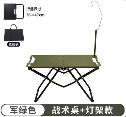 Portable Folding Stainless Steel Camping Table – Outdoor Dining for Camping, Beach &amp; BBQ
