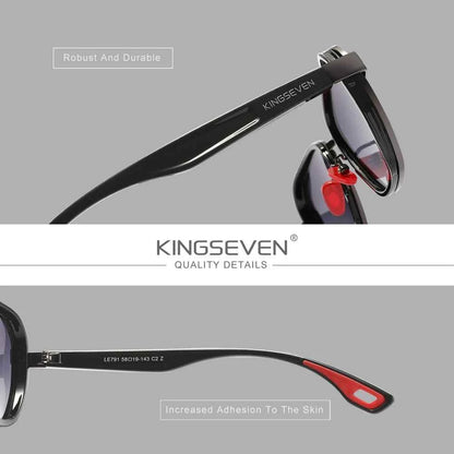 KINGSEVEN Polarized Round Sunglasses – Vintage Style UV400 for Men &amp; Women