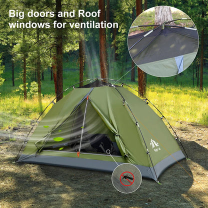 Night Cat Backpacking Tent – 1-2 Person, Easy Clip Setup, Rainproof &amp; Lightweight