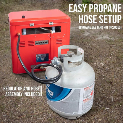 Outdoor Gas Camping Oven w/Carry Bag | CSA Approved Portable Propane-Powered 2-Burner Stove &amp; Oven | Auto Ignition