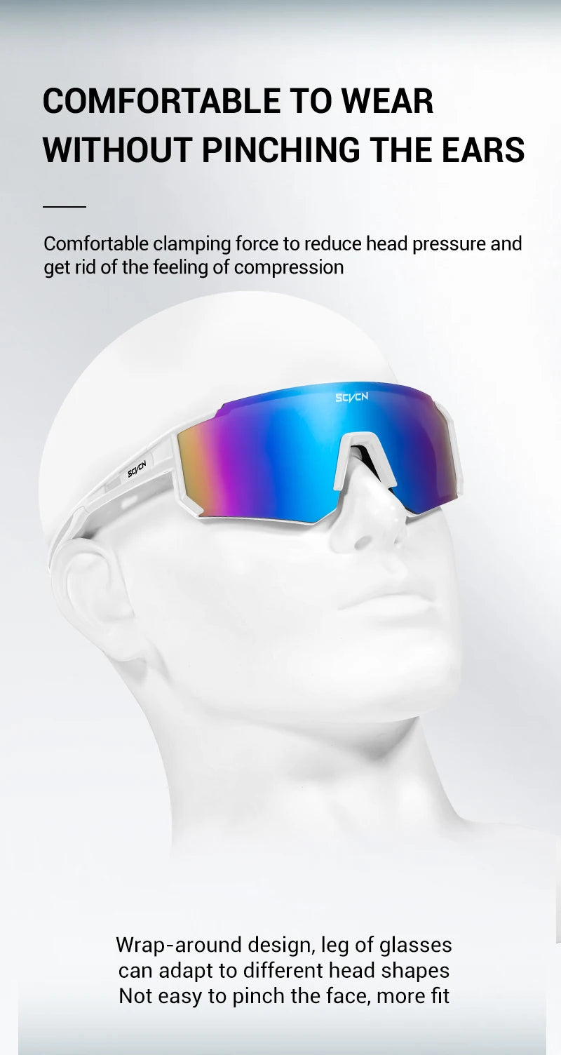 SCVCN Y2K Cycling Sunglasses – UV400 Polycarbonate Road Bike Glasses for Men &amp; Women | Street, Driving, Hiking, Golf