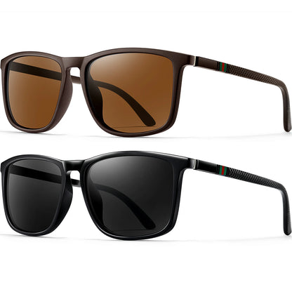 Classic Square Polarized Sunglasses – UV400 Lightweight Shades for Driving, Fishing &amp; Travel