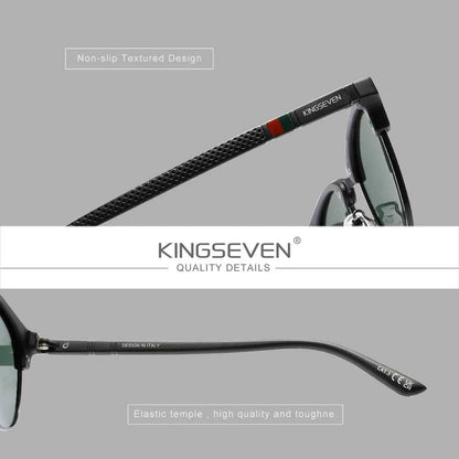KINGSEVEN 7016 Polarized Sunglasses – Round Frame, UV400, 10 Colors, Unisex