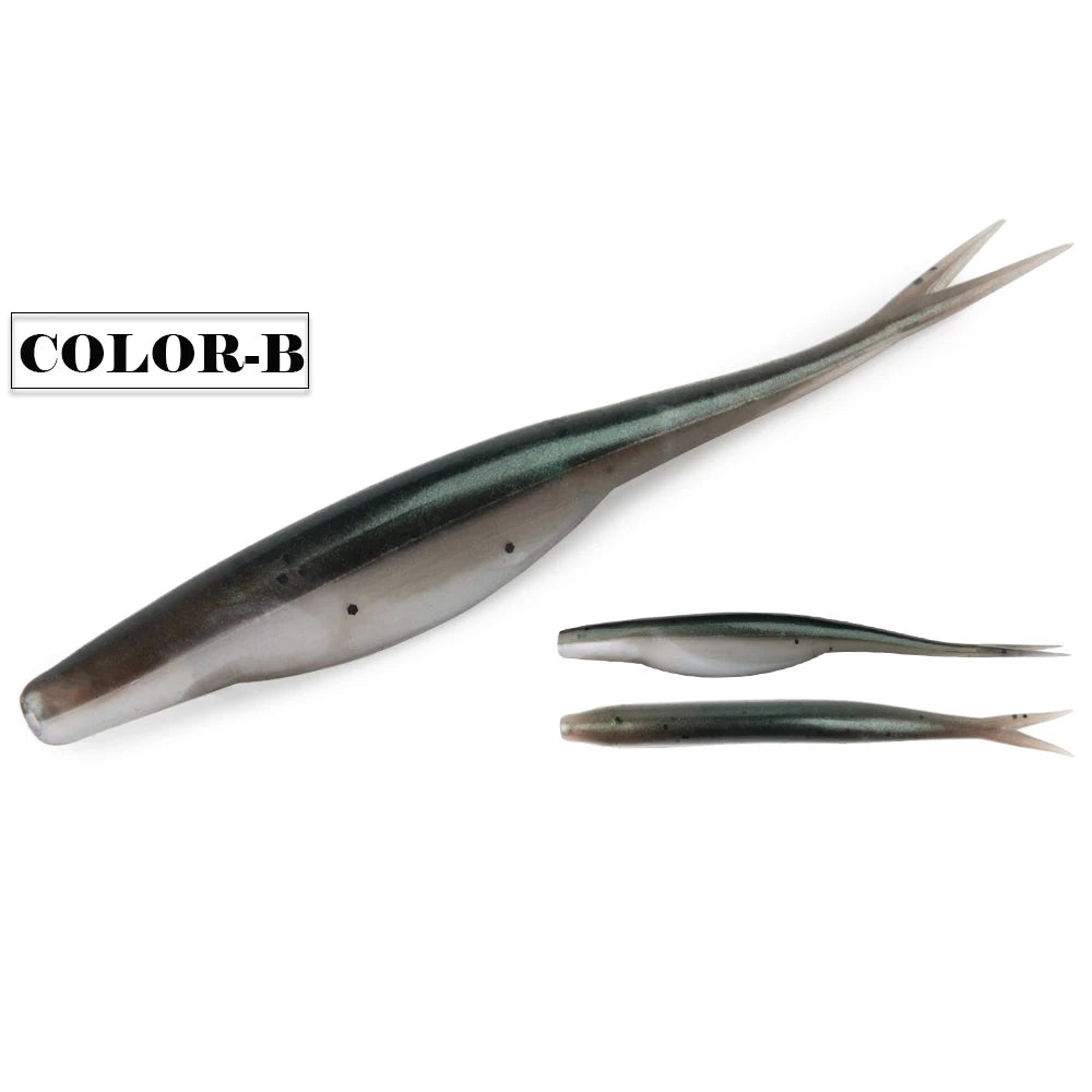 Spinpoler TPR Jerk Shad Swimbait – 5"/12cm Floating Soft Bait, 5 Pcs