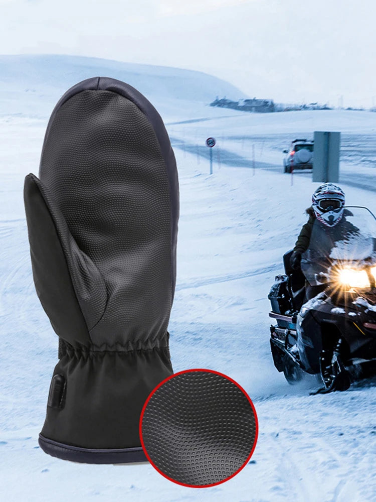 USB Electric Heated Gloves – Waterproof 3-Temperature Gloves for Hiking, Climbing &amp; Cycling