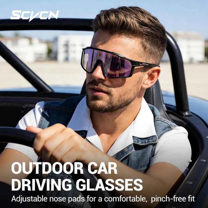 SCVCN Hiking Eyewear Photochromic Bike Cycling Sunglasses Men Outdoor Sports MTB UV400 Goggles Women Running Windproof Glasses