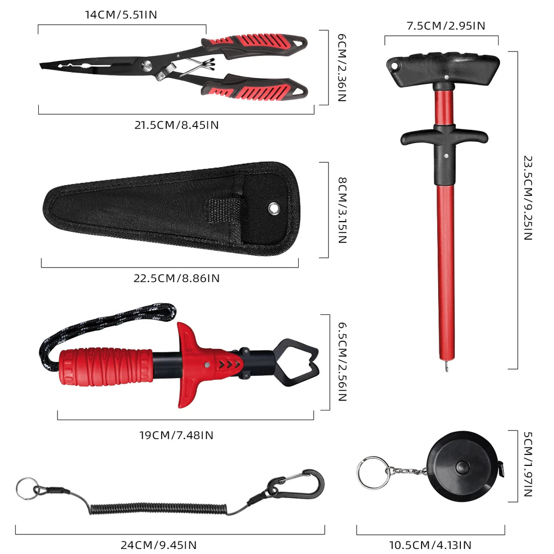 RALERA Fishing Pliers Kit – Stainless Steel Fish Gripper, Hook Remover &amp; Braided Line Cutter | Saltwater &amp; Freshwater