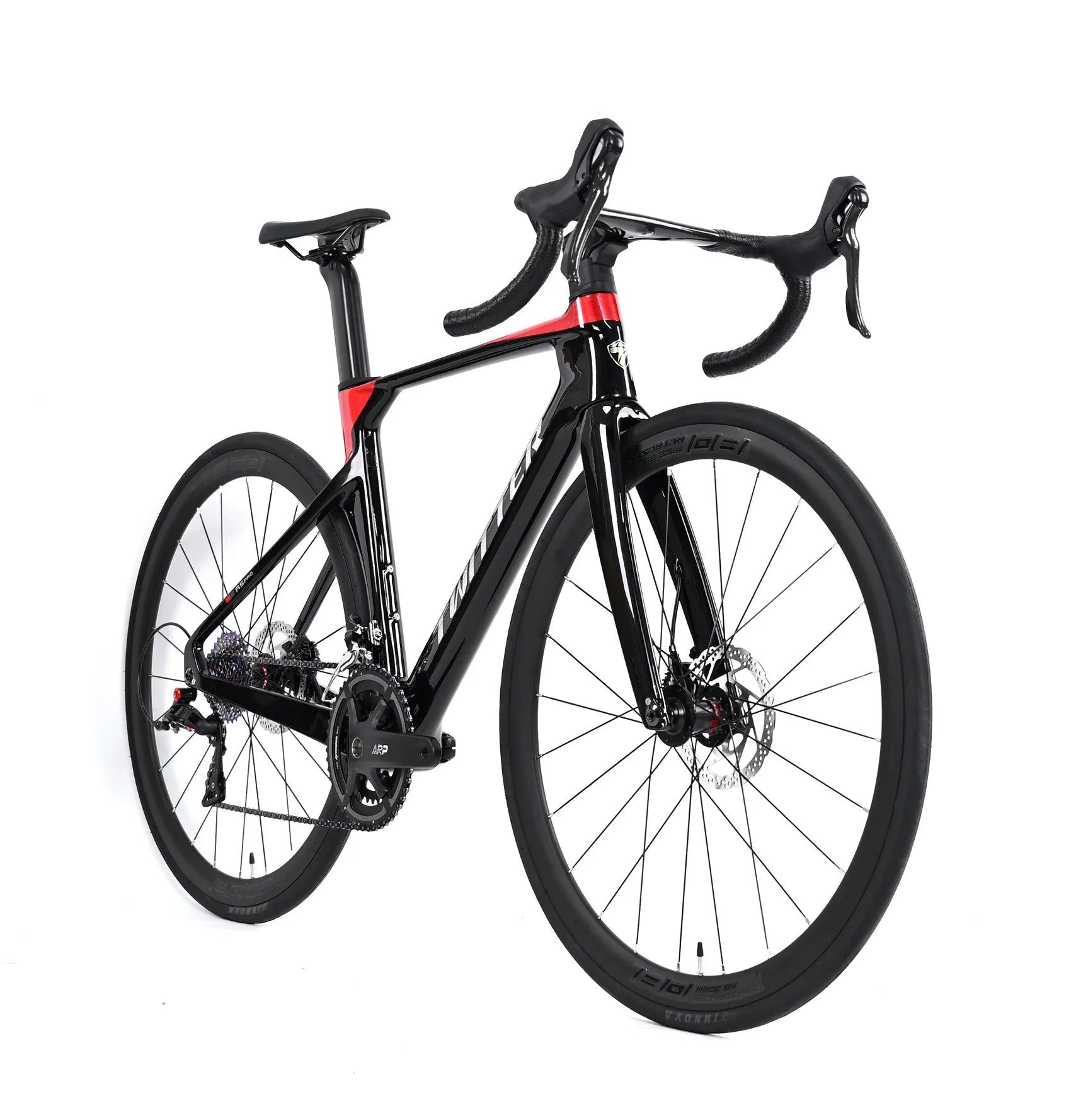R5pro Carbon Fiber Road Bike 22/24 Speed Racing with Hydraulic Disc Brakes Available in 7 Sizes - 43.5/46/48/50/52/54/56