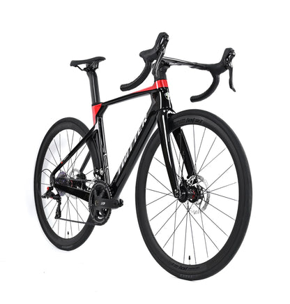 R5pro Carbon Fiber Road Bike 22/24 Speed Racing with Hydraulic Disc Brakes Available in 7 Sizes - 43.5/46/48/50/52/54/56