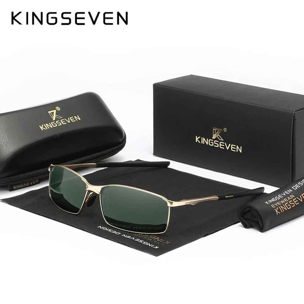 KINGSEVEN Fashion Alloy Frame Sunglasses – UV400 Polarized Rectangle