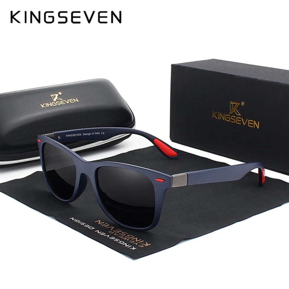 KINGSEVEN Square Polarized Sunglasses for Men &amp; Women – UV400 Classic Driving Eyewear
