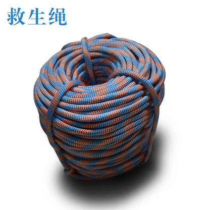 Desert Fox 9MM Nylon Safety Rope – 700kg Load, 16-Strand, 20M / 30M / 40M, Blue or Orange