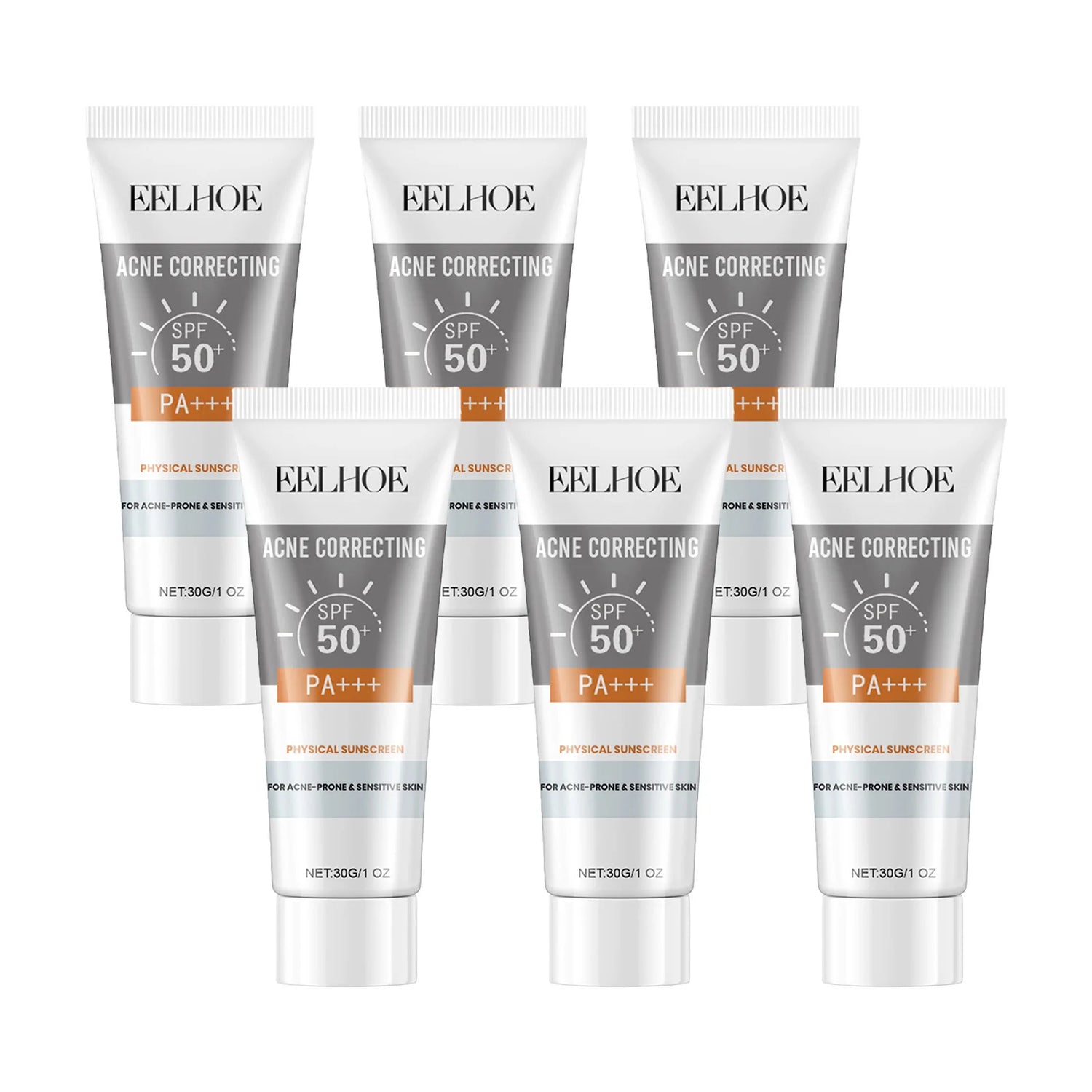 EELHOE 30g Vitamin E Sunscreen Long-lasting Moisturizing Anti-UV Anti-dry Skin SPF 50 Cream Maintains Elasticity Glow Skin Care