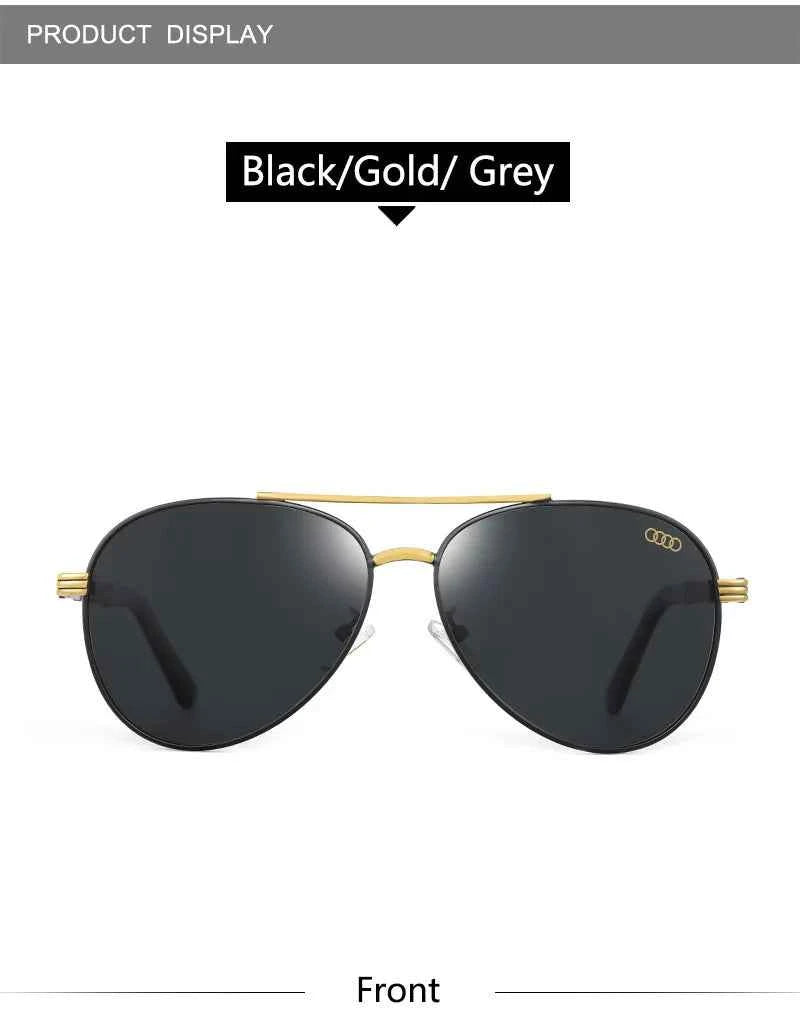 Audi UV400 Polarized AntiGlare Retro Flight Sunglasses Glasses for Motorcycle Classic FrogEye Outdoor Glasses Men Women 501