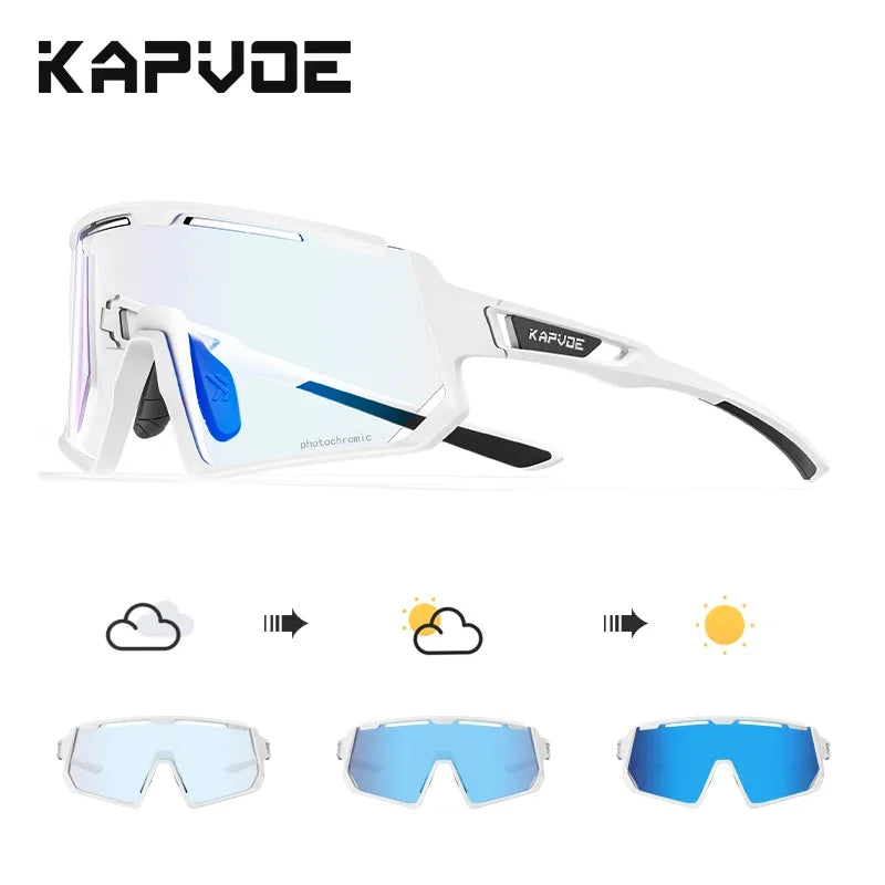 Kapvoe Photochromic Sunglasses for Men Cycling Glasses UV400 Sports Outdoor MTB Baseball Eyewear Women Sunglasses Cycling
