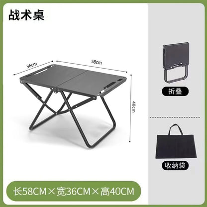 Portable Folding Stainless Steel Camping Table – Outdoor Dining for Camping, Beach &amp; BBQ