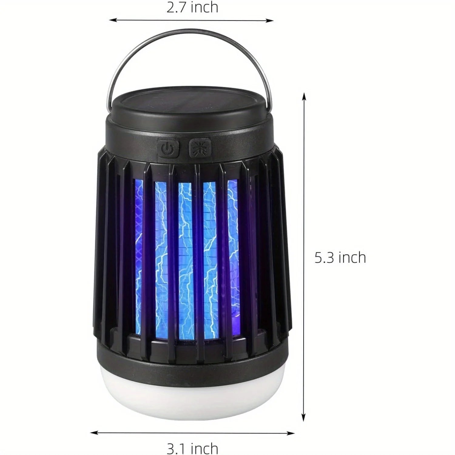 2Pcs 3 in 1 Cordless Mosquito Light Killer Portable Small Solar Bug Zapper For Patio Home Camping Light, Mosquito Killer